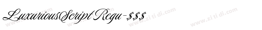 LuxuriousScript Regu字体转换